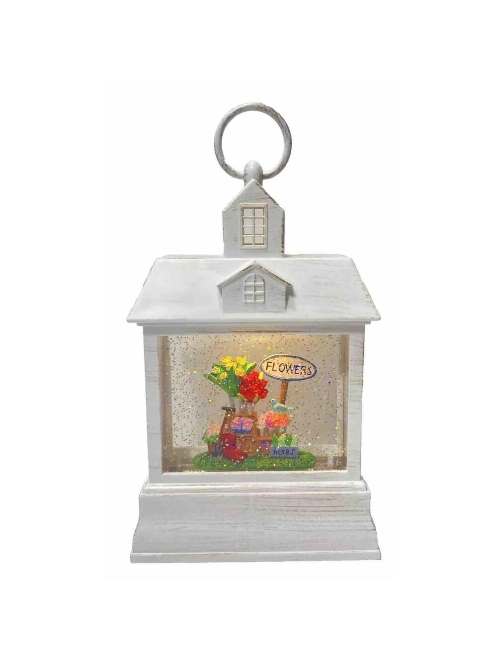 Ganz LED Light-Up Shimmer Flower &Plant Lantern Decorative Garden Lamp Brand New